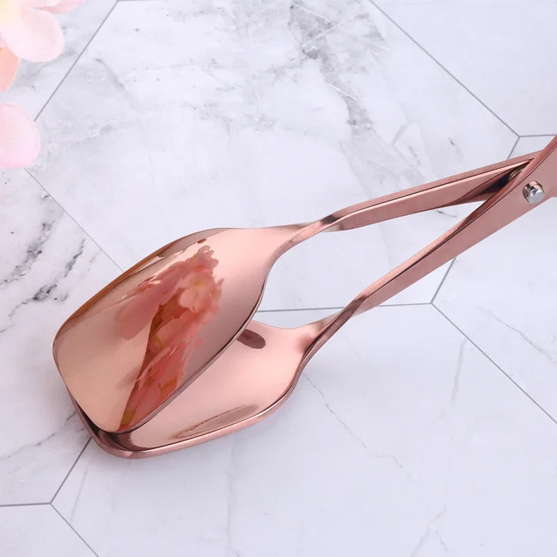 Axyaa Stainless Steel Scissors Food Tongs for Home Cooking