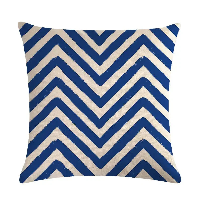 Axyaa Geometric Abstract Linen Pillowcase for Home Decor