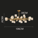 Axyaa Crystal Chandelier - Luxury Living Room & Dining Room Ceiling Light