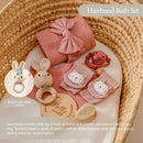 Axya Newborn Essentials Gift Set: Towel, Blanket, Pacifier Chain, Bracelet, Rattle & Gift Box