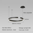 Axyaa Modern Ring LED Chandelier for Living Dining Room Pendant Light