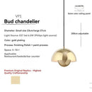 Axyaa Flower Bud Pendant Light: Nordic Design for Bedroom, Bar, or Restaurant