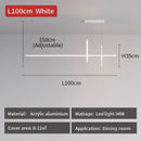 Axyaa LED Pendant Lamp: Minimalist Strip Chandelier for Dining Room, Kitchen, or Bar