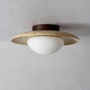 Axyaa Disc Stone Ceiling Lamp - Modern Wabi Sabi Style Home Decoration