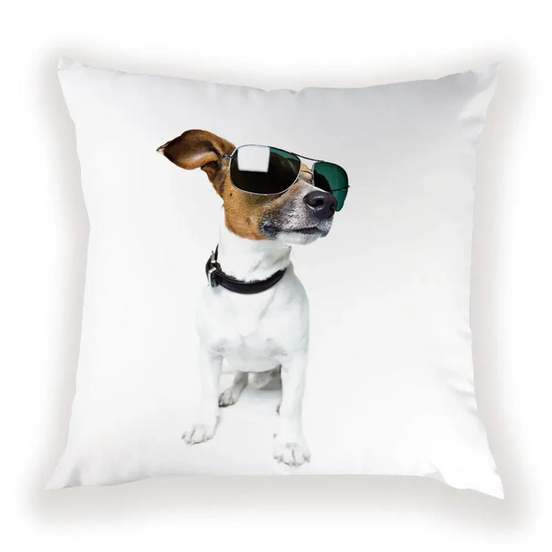 Cute Dog Cat Pillow Cover 45X45CM for Home Decor - Axyaa Brand