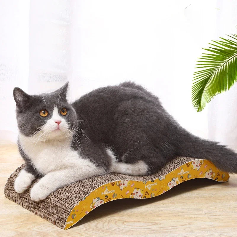 Axyaa Cat Scratch Board: Durable Corrugated Furniture Bed for Cats