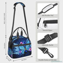 Blue Butterfly Art Insulated Lunch Bag by Axyaa: Beautiful, Portable, Thermal, Multifunctional Food Container