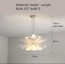 Axyaa White Butterfly Chandelier, LED Dimming Pendant Light for Dreamy Living Spaces