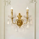 Axyaa Crystal Copper Wall Lamp - French Medieval Palace Style Lighting