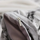 Axyaa Marble Print Duvet Cover Set, Soft Brushed King Size Bedding Set