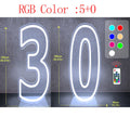 Axyaa Neon Double Digit Acrylic Digital Light for Birthday Party