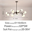 Axyaa Gold Black LED Branch Chandelier for Living Room & Bedroom