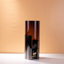 Amber Double Layer Glass Vase by Axyaa - Floral Arrangement & Room Decoration Accessory