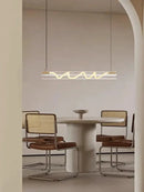 Axyaa Nordic Pendant Lamp: Long Tube LED Lighting Fixture for Restaurant, Office & Villa