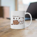 Axyaa Cute Cat Peach Goma Coffee Tea Mug | Ceramic Funny Animal Breakfast Cup
