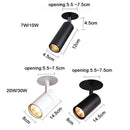 Axyaa  LED Recessed Ceiling Lights 3000K-6000K for Kitchen Shop and Ceiling, 7W-30W