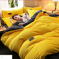 Axyaa Plush Duvet Cover Set - Cozy Winter Bedding for Double Bed