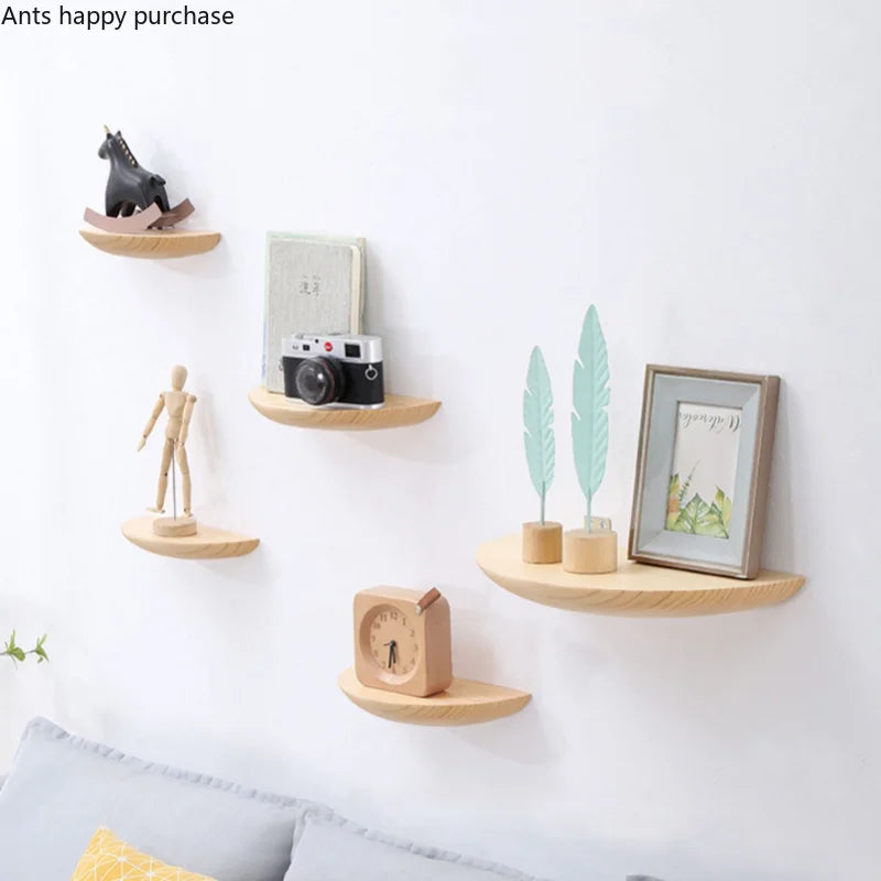 Axya Wooden Wall Shelf Storage Rack Display Stand Organizer Shelf