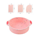 Axyaa Circular Silicone Cake Mold Set - 4PCS DIY Baking Tray & Oven Kit