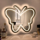 Axyaa Butterfly Neon Sign Makeup Mirror Lamp - USB Operated, Wall Decorative Lighting