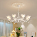 Axyaa Modern Lily Glass Chandelier Light for Living Room Bedroom Ceiling