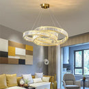 Axyaa Modern Luxury LED Crystal Chandelier for Home Interior Dining Room and Living Room