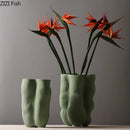 Axyaa Abstract Multi Legged Ceramic Vase for Green Floral Arrangement