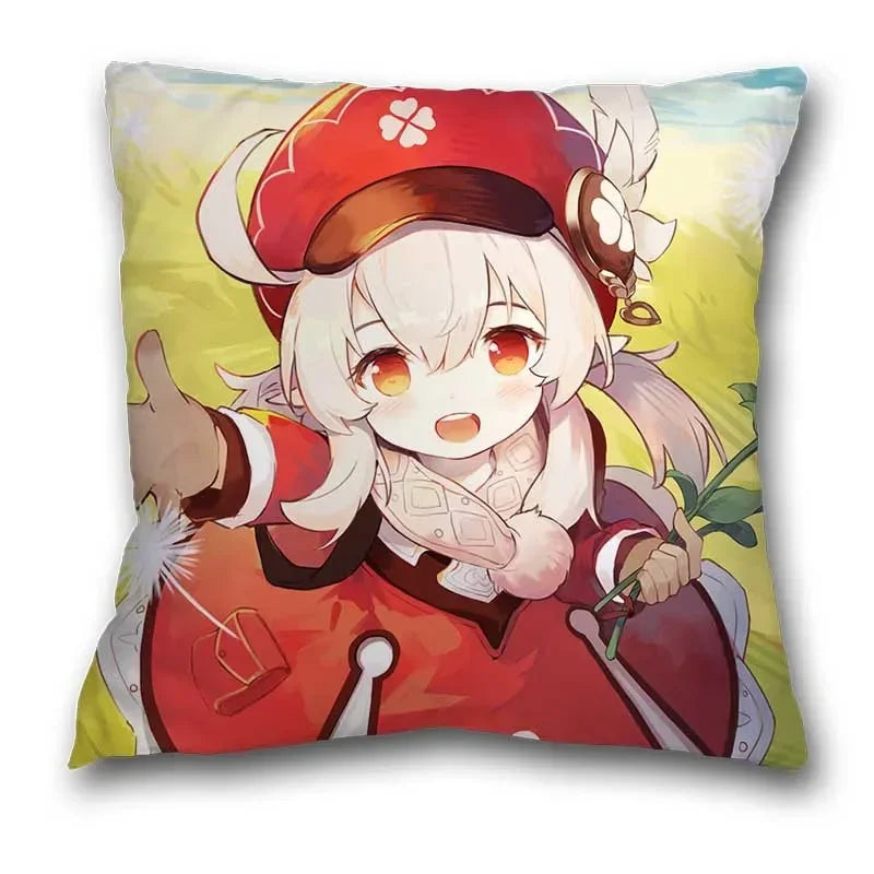 Genshin Impact Axyaa Pillow Cases - Klee Xiao Venti Hutao Anime Printed Pillowcases