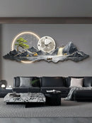 Nordic LED Clock Wall Decoration for Living Room by Axyaa