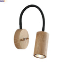 Axyaa Bedside LED Wall Lamp Sconce Stairs Lighting Black Hose Wood Bathroom Mirror Fixtures