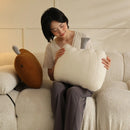 Axyaa Cozy Pumpkin Pine Cone Throw Pillow - Caramel Cream