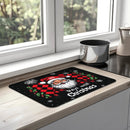 Axyaa Santa Kitchen Draining Mat - Quick Dry Dish Drainer Mat - Absorbent Countertop Drying Pad