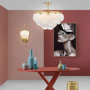 Axyaa Glass Shell Chandelier Pendant Lights - Modern Nordic Style Hanging Lamps
