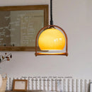 Axyaa Nordic Retro Orange Glass Pendant Chandelier LED Decoration