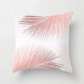 Axyaa Rose Gold Pink Palm Pillowcase 45x45cm Tropical Plants Cushion Cover