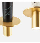 Axyaa Terrazzo Marble Chandelier LED Pendant Lamp for Bedroom & Living Room