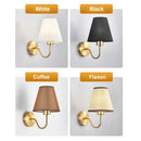 Axyaa Nordic Fabric Lampshade Wall Lamp for Indoor Lighting in Living Room