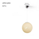 Axyaa Colorful LED Chandeliers Cream Glass Pendant Lights - Restaurant Hotel Home