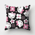Black Cat Pattern Pillowcase for Sofa Decor Axyaa Brand