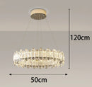Axyaa Crystal Chandelier LED Ceiling Lamp for Living Room