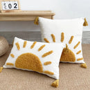 Axyaa Yellow Sun Pattern Pillowcase 45X45cm