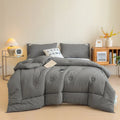 Axyaa Fluffy Warm Duvet Insert: Thick Autumn Winter Comforter Quilt for Bed