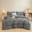 Axyaa Fluffy Warm Duvet Insert: Thick Autumn Winter Comforter Quilt for Bed