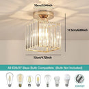 Axyaa Nordic Crystal Ceiling Light: Modern E27 Fixture for Bedrooms, Corridors, Restaurants