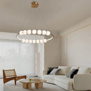 Axyaa Nordic Round Pendant Lamp, Postmodern Lighting Fixture for Dining, Living, Study Room