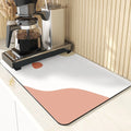 Axyaa Diatomite Kitchen Mat: Flowers Pattern Table Decor & Cup Holder