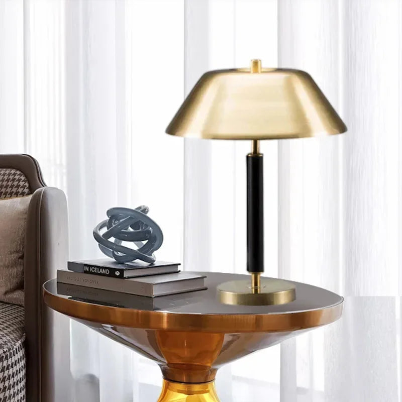 Axyaa Nordic LED Dimming Desk Light Gold Table Lamp for Home Bedroom Decor