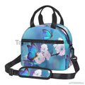 Axyaa Colorful Butterflies Insulated Lunch Bag with Shoulder Strap