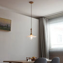 Axyaa White Glass Shade Pendant Light Chandelier LED Hanging Lamp for Bedroom Living Dining Room