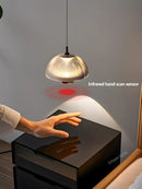Axyaa Glass LED Pendant Lights for Bedroom and Restaurant Decor